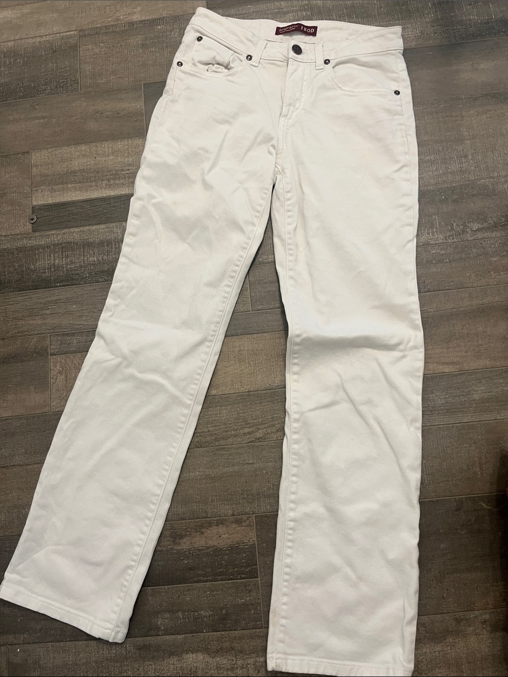 Izod Women’s White Straight-Leg Jeans
